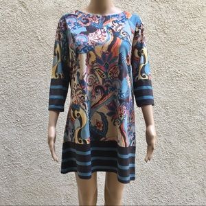 Mely NY super soft 3/4 sleeve boatneck swing dress